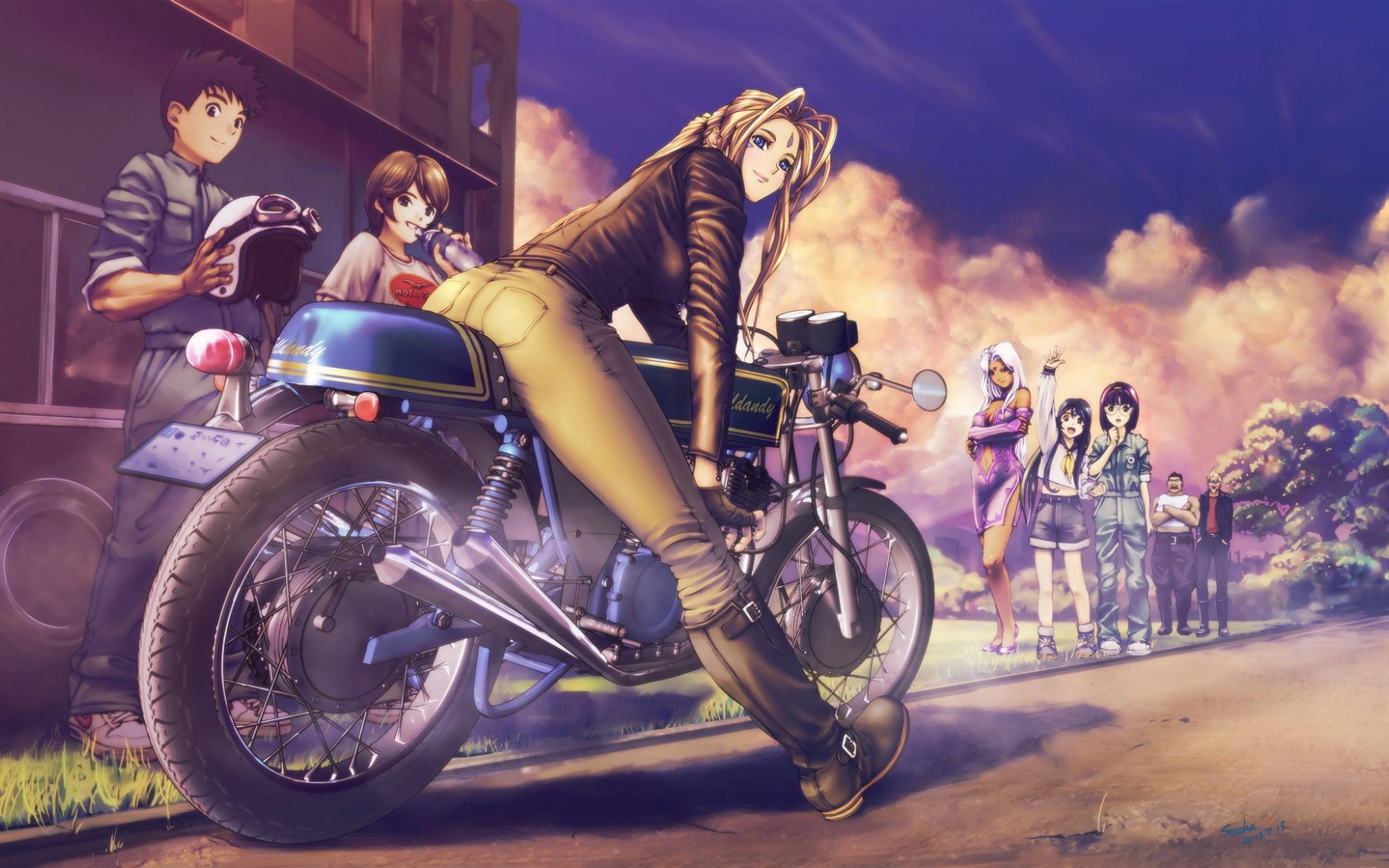3360x2100 Girl On A Motorcycle Wallpaperx2100