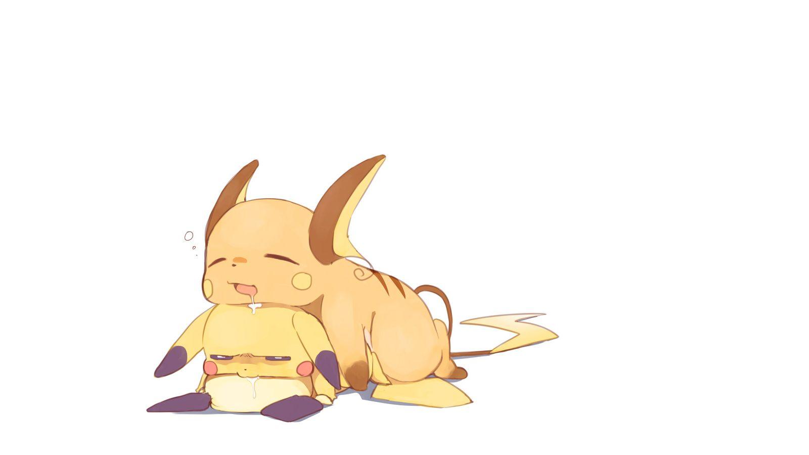 1600x900 pichu pikachu pokemon raichu sleeping tagme (artist) white. konachan.com.com Anime Wallpaper