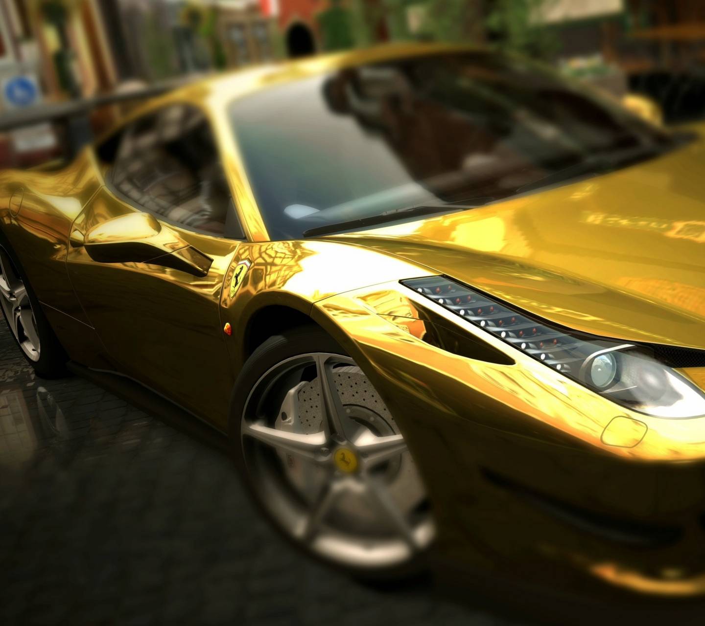 Hình nền Ferrari 1440x1280 Gold