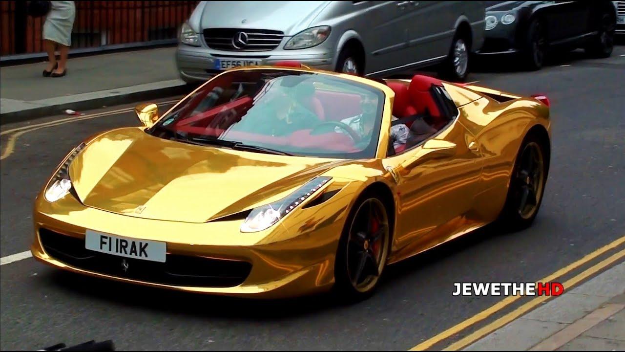 Video 1280x720: Ferrari 458 Spider màu vàng Chrome ở London