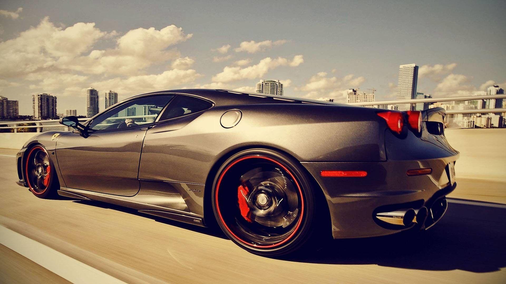 1920x1080 Black Ferrari Wallpaper