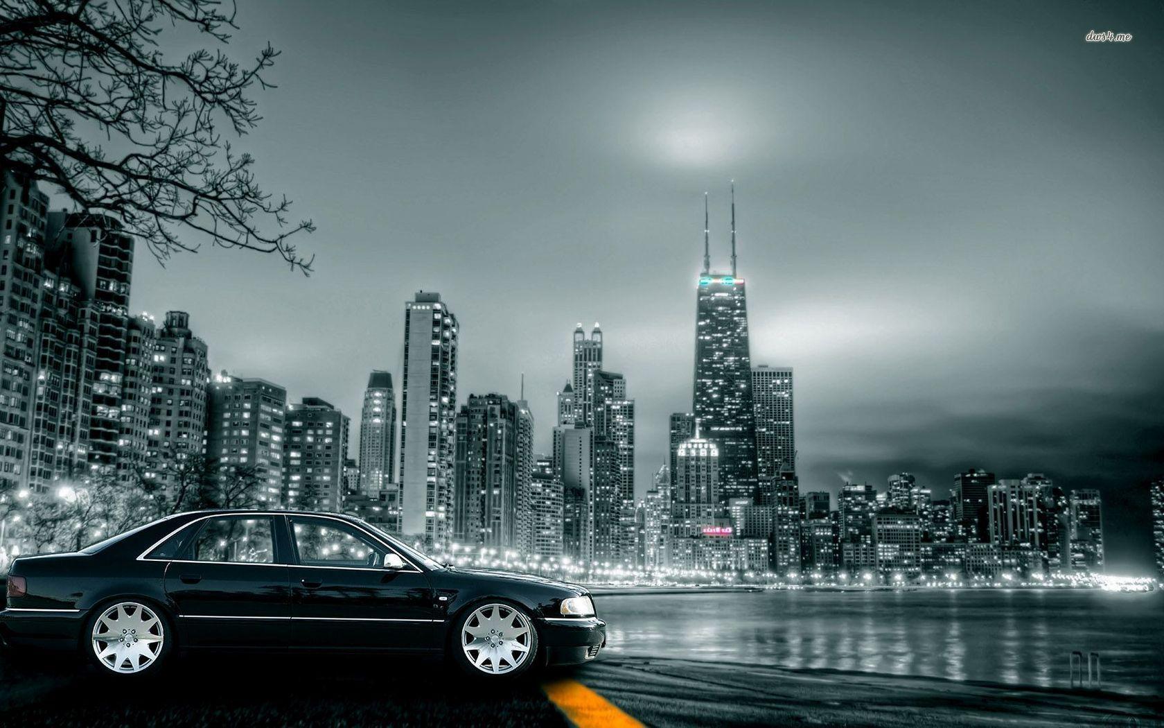 1680x1050 Black White City wallpaper wallpaper
