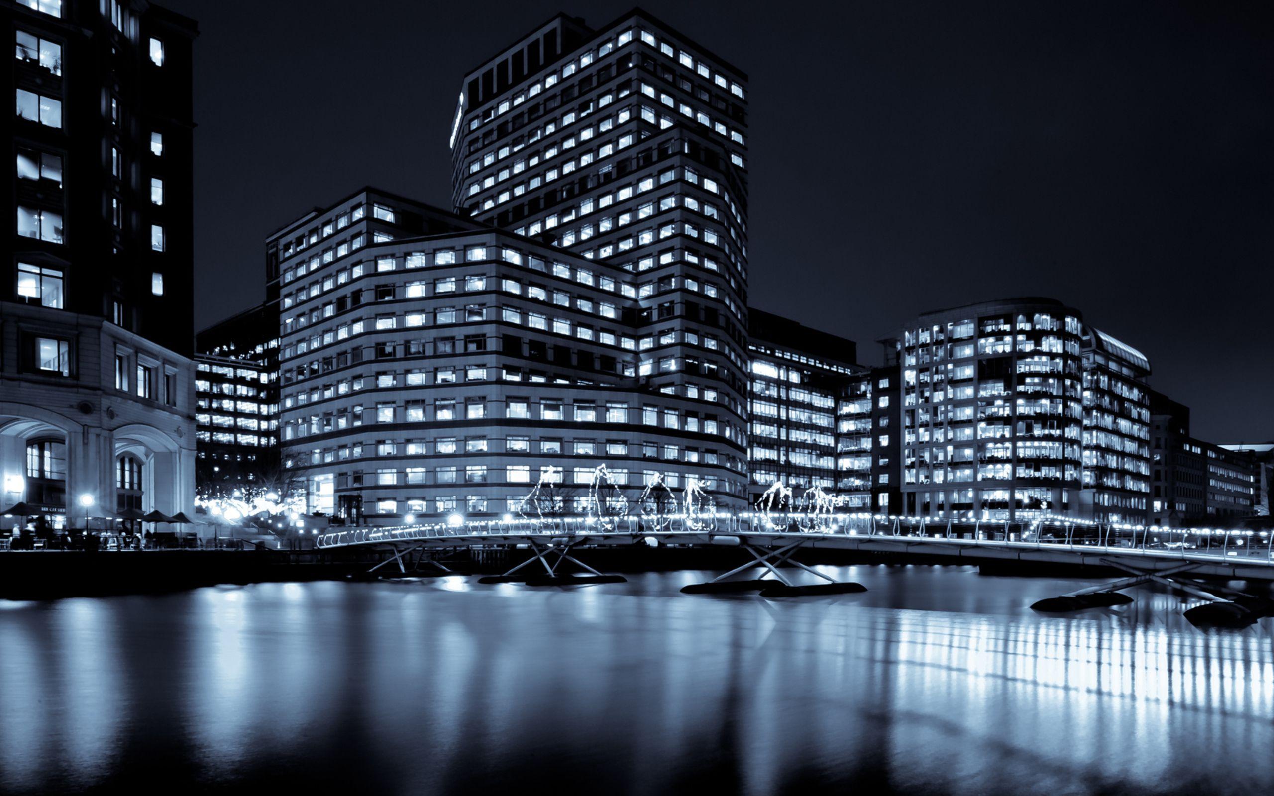 2560x1600 Trap Nation, Black And White, Cityscape, Trap Music