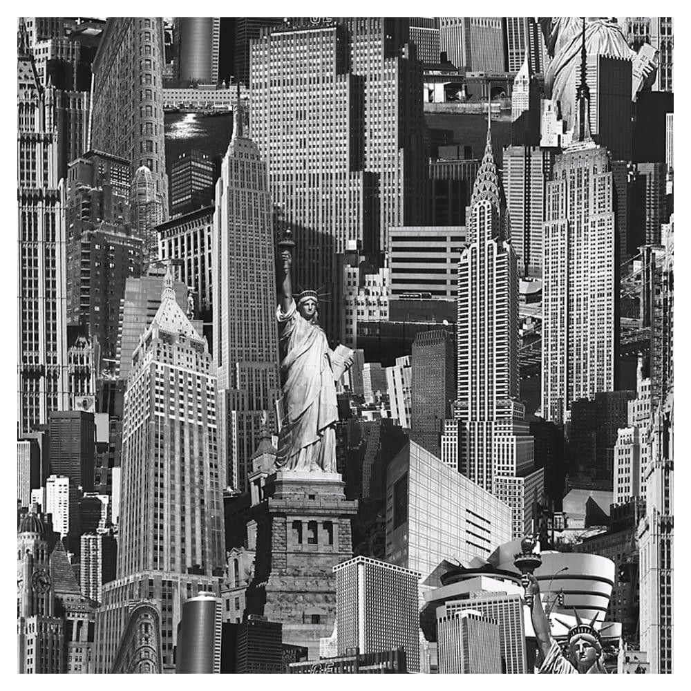 1000x1000 New York Scape Wallpaper by Muriva / White