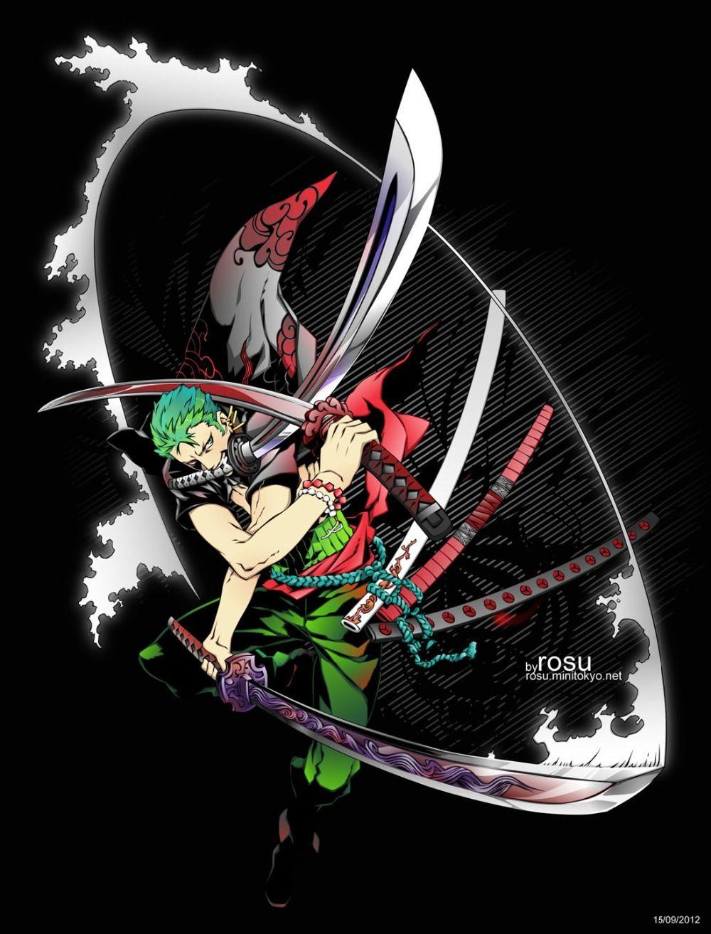 1000x1313 P1117 One Piece Roronoa Zoro Anime Wallpaper Poster Wall Art