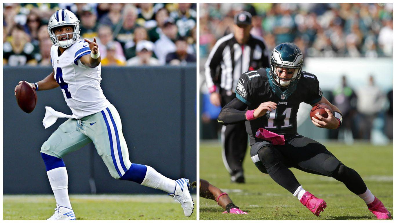 1366x768 In Dak Prescott Carson Wentz Battle Sunday, Cowboys Won't
