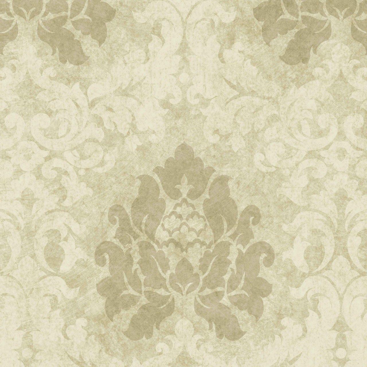 1280x1280 Free download Tan White HAV40724 Haven Damask Wallpaper