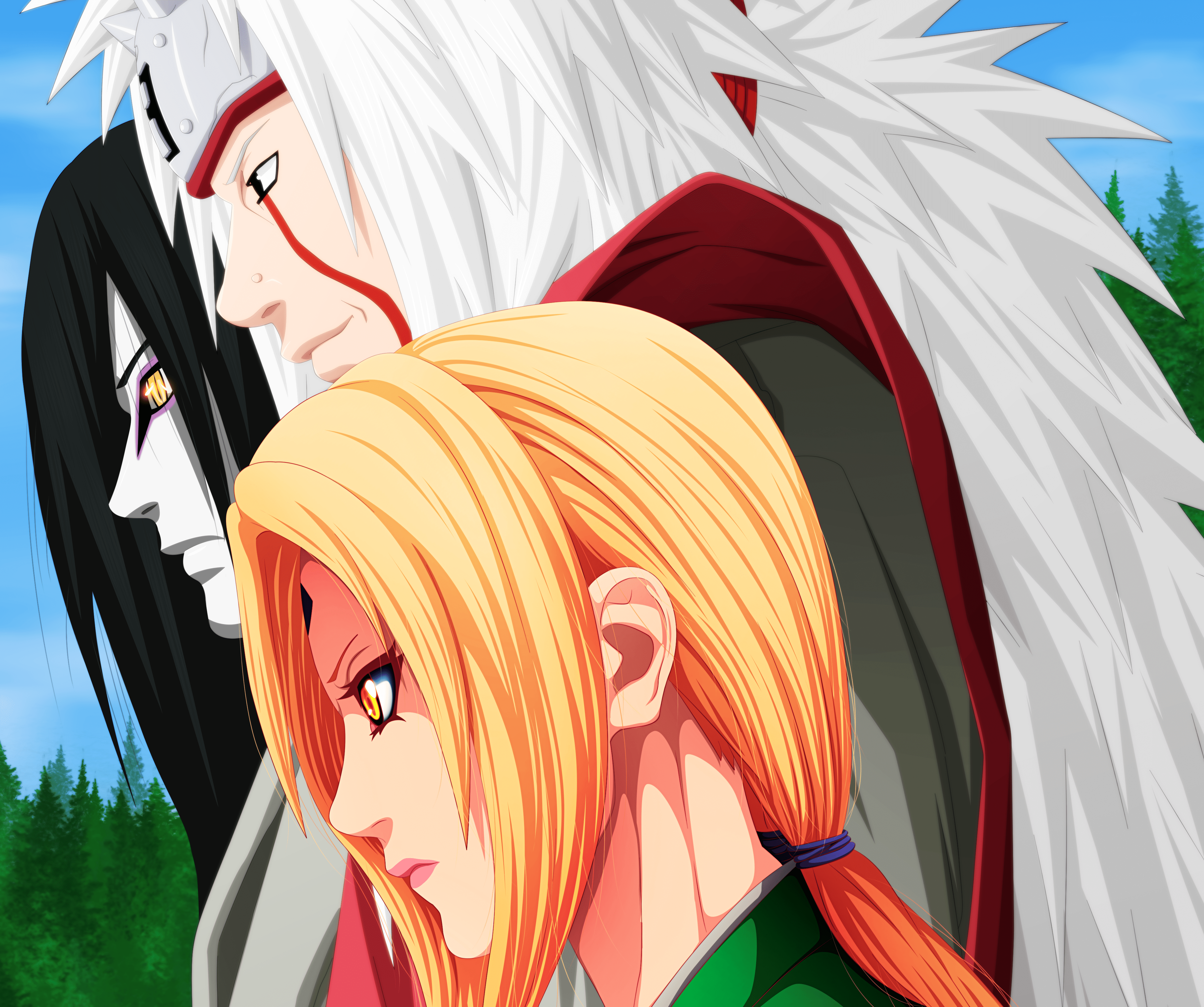 4092x3424 Jiraiya, Orochimaru, Tsunade Wallpaper And Background