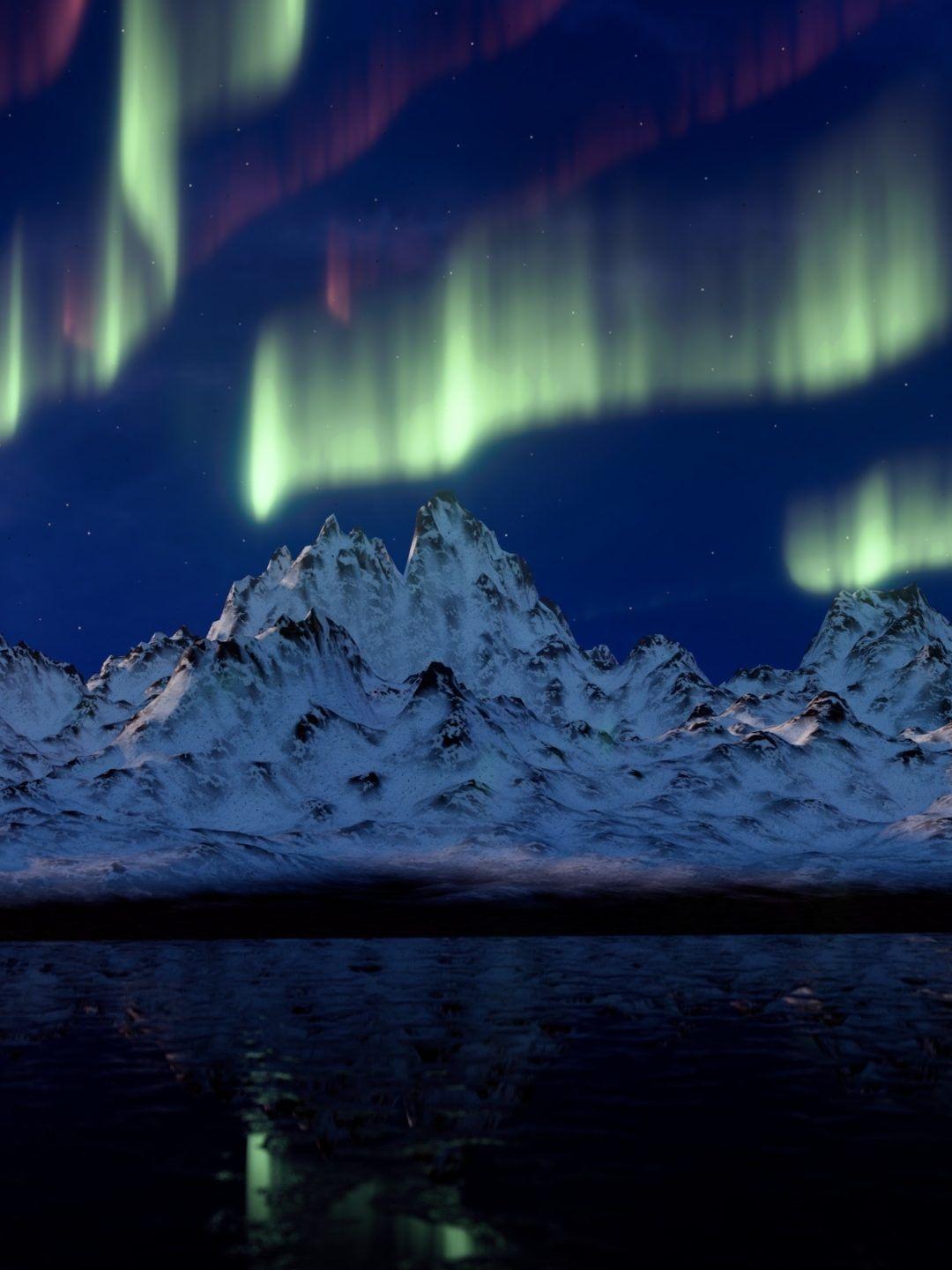 1080x1440 iPhone Xs Northern Lights Wallpaper