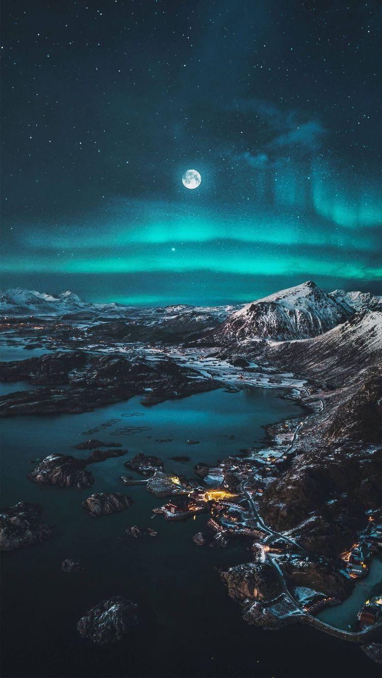 750x1333 iPhone and Android Wallpaper: Northern Lights Wallpaper
