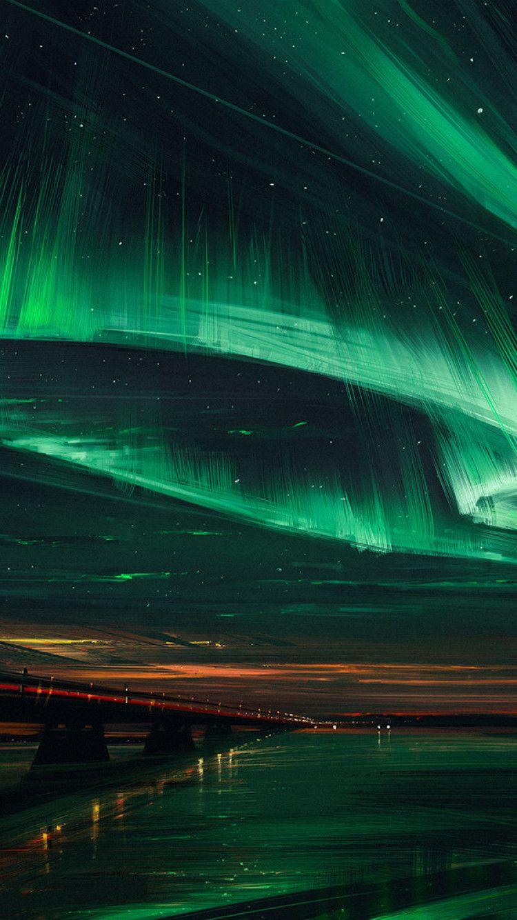 750x1334 Northern Lights Artistic iPhone iPhone 6S