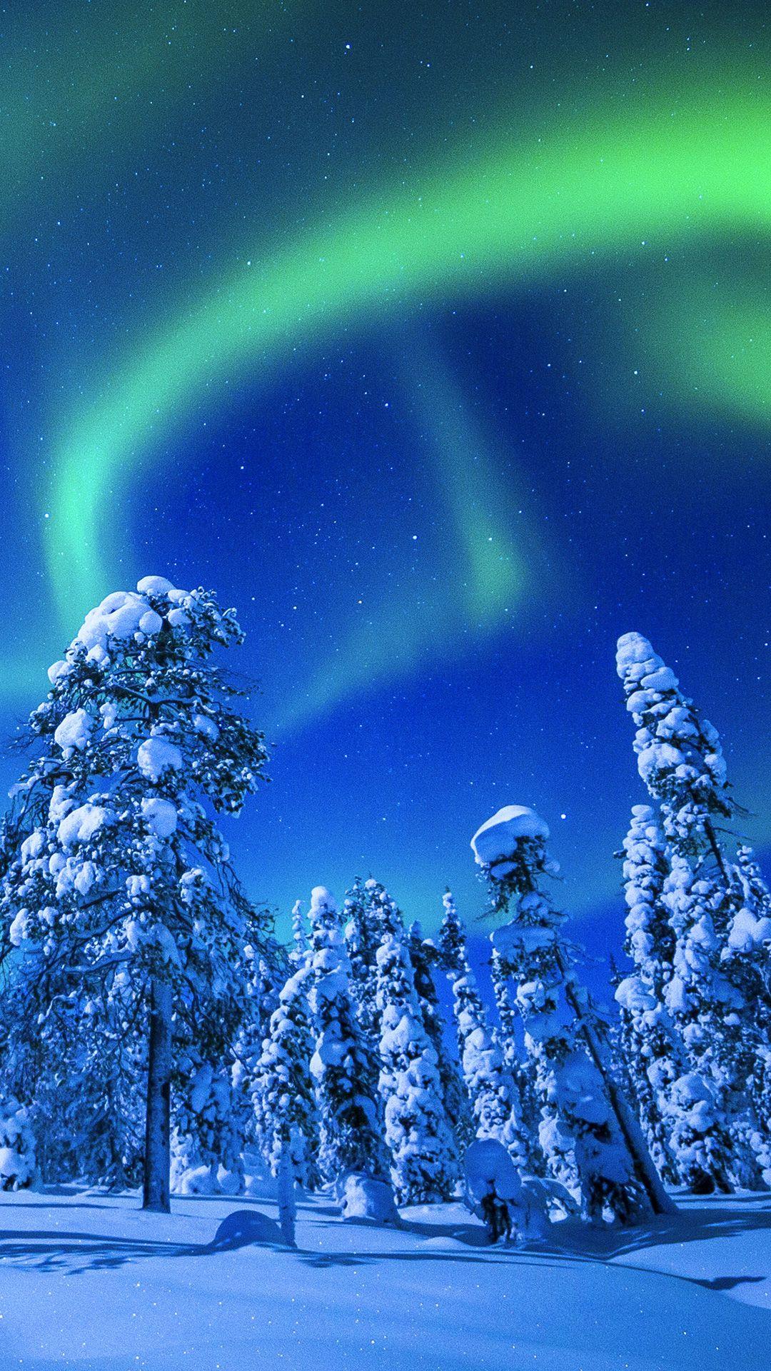 1080x1920 Winter Northern Lights iPhone Wallpaper HD