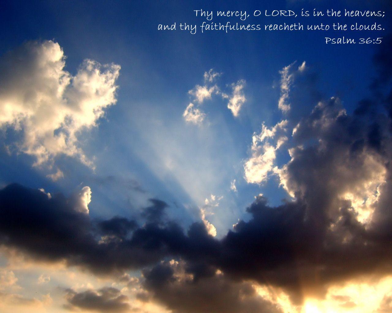 1280x1024 Free Christian Wallpaper: Inspirational Psalm Bible Verses