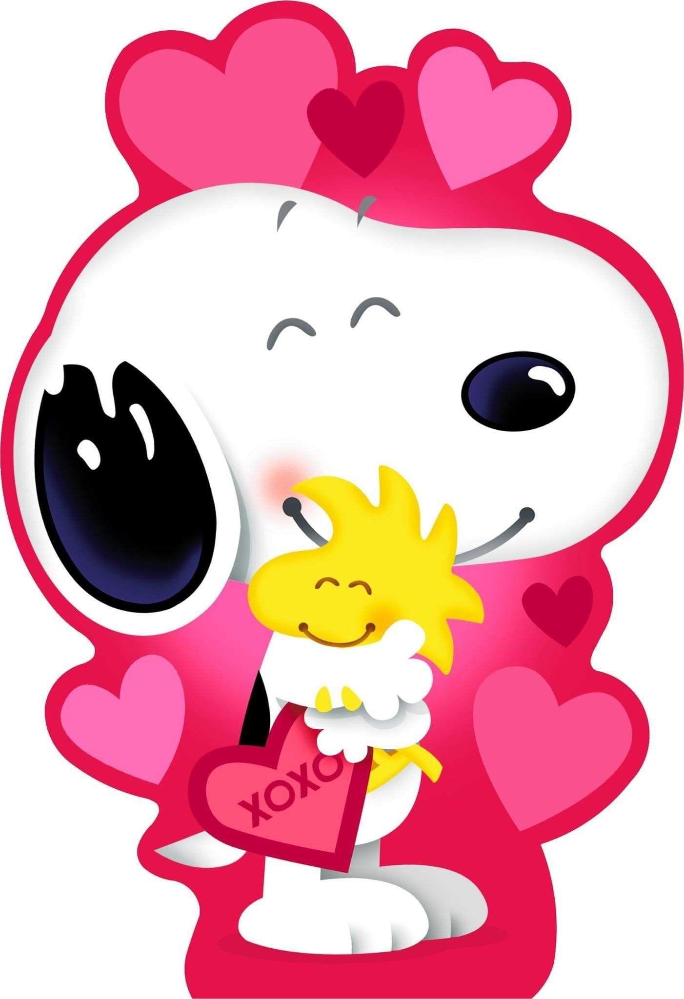 1402x2048 Valentine's Day Peanuts Characters Wallpaper