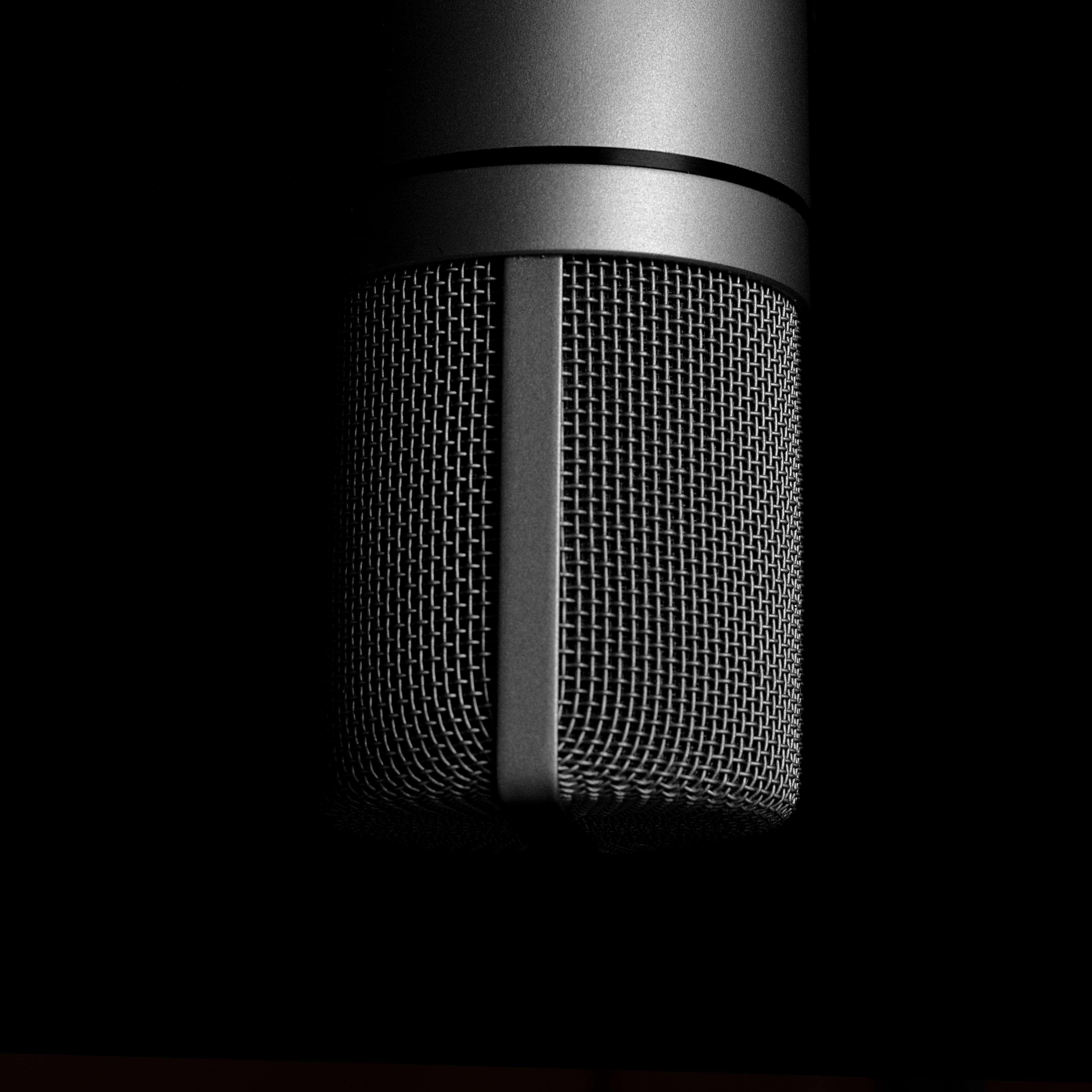 3840x3840 audio, black and white, chrome, close up, equipment, mic