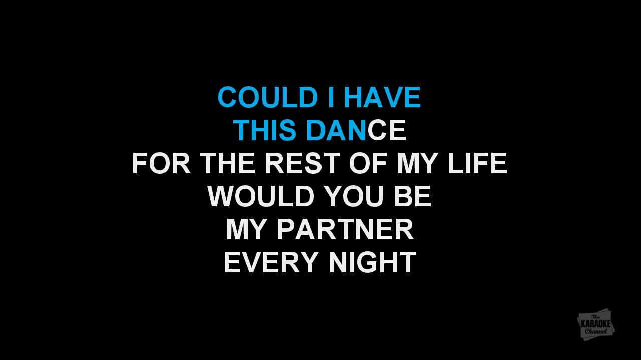 1280x720 Could I Have This Dance in the style of Anne Murray karaoke video with lyrics