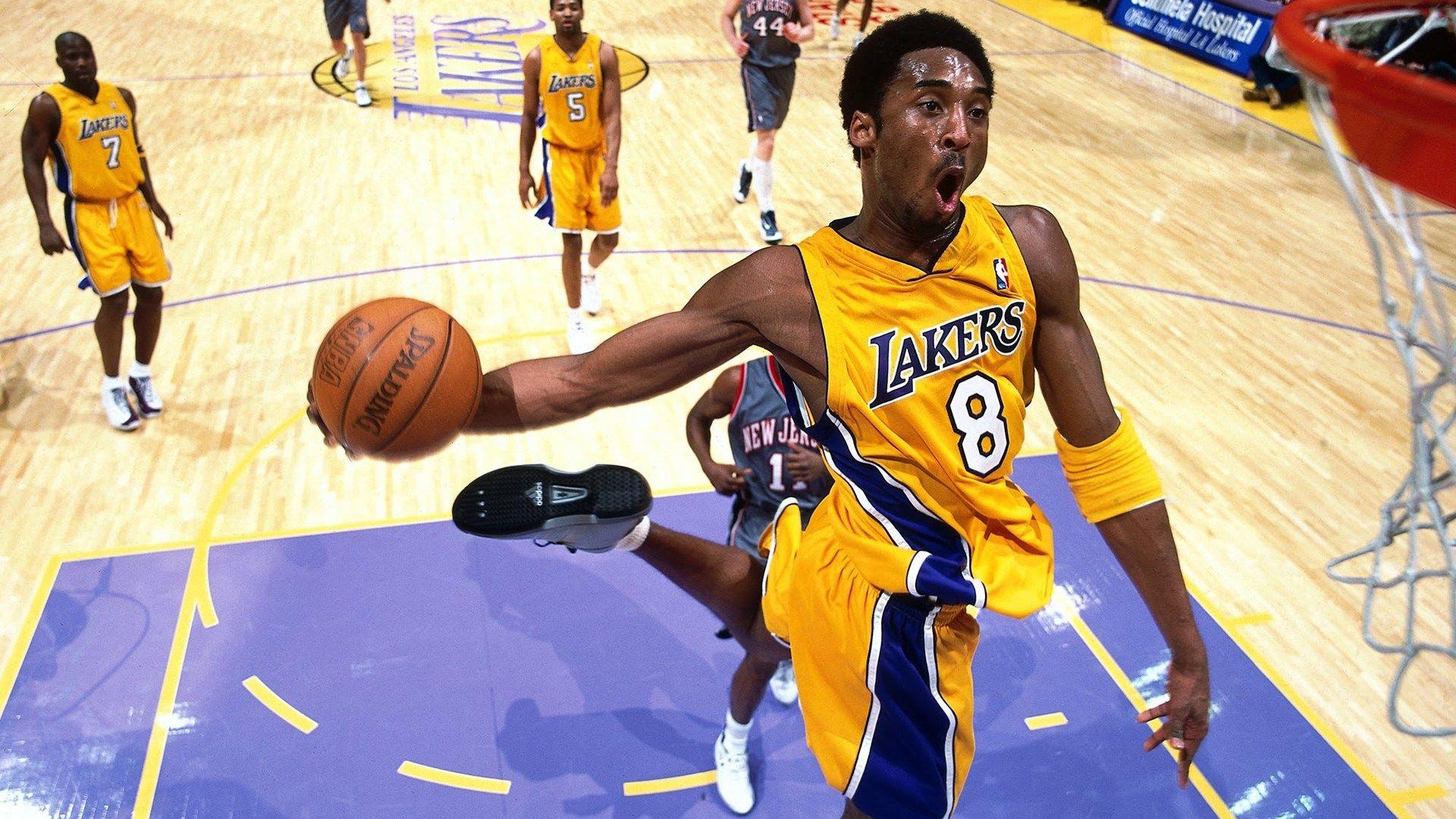 1920x1080 Dunk, Kobe Bryant, Los Angeles Lakers, Player HD Wallpaper
