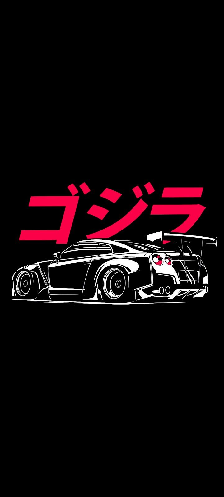 720x1600 Black OLED Car Wallpaper