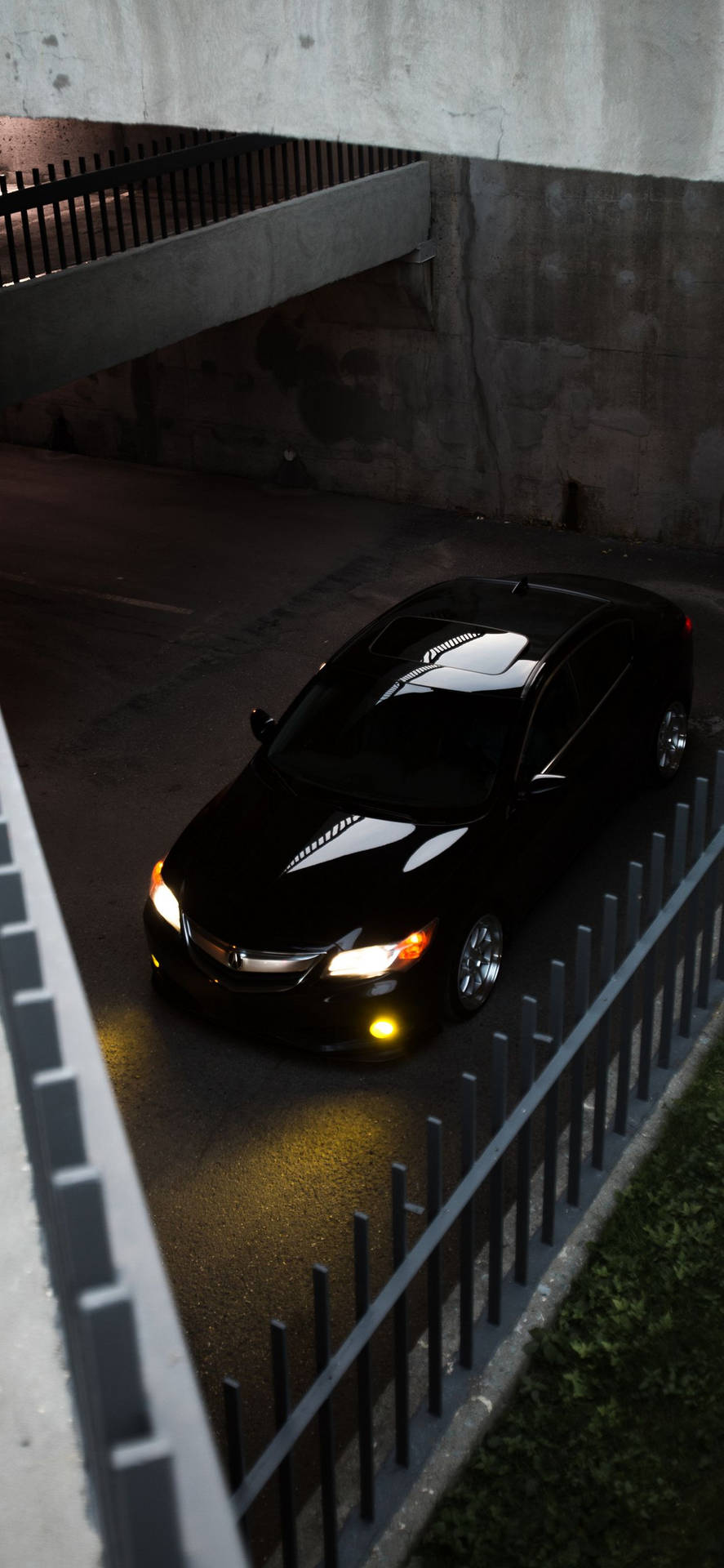 887x1920 iPhone Xs Max Oled Black Car Wallpaper