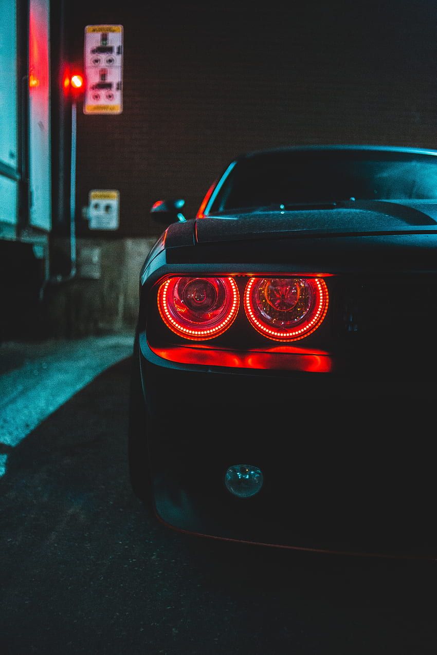850x1275 Dark Night, amoled, car, black, oled, lights HD phone wallpaper