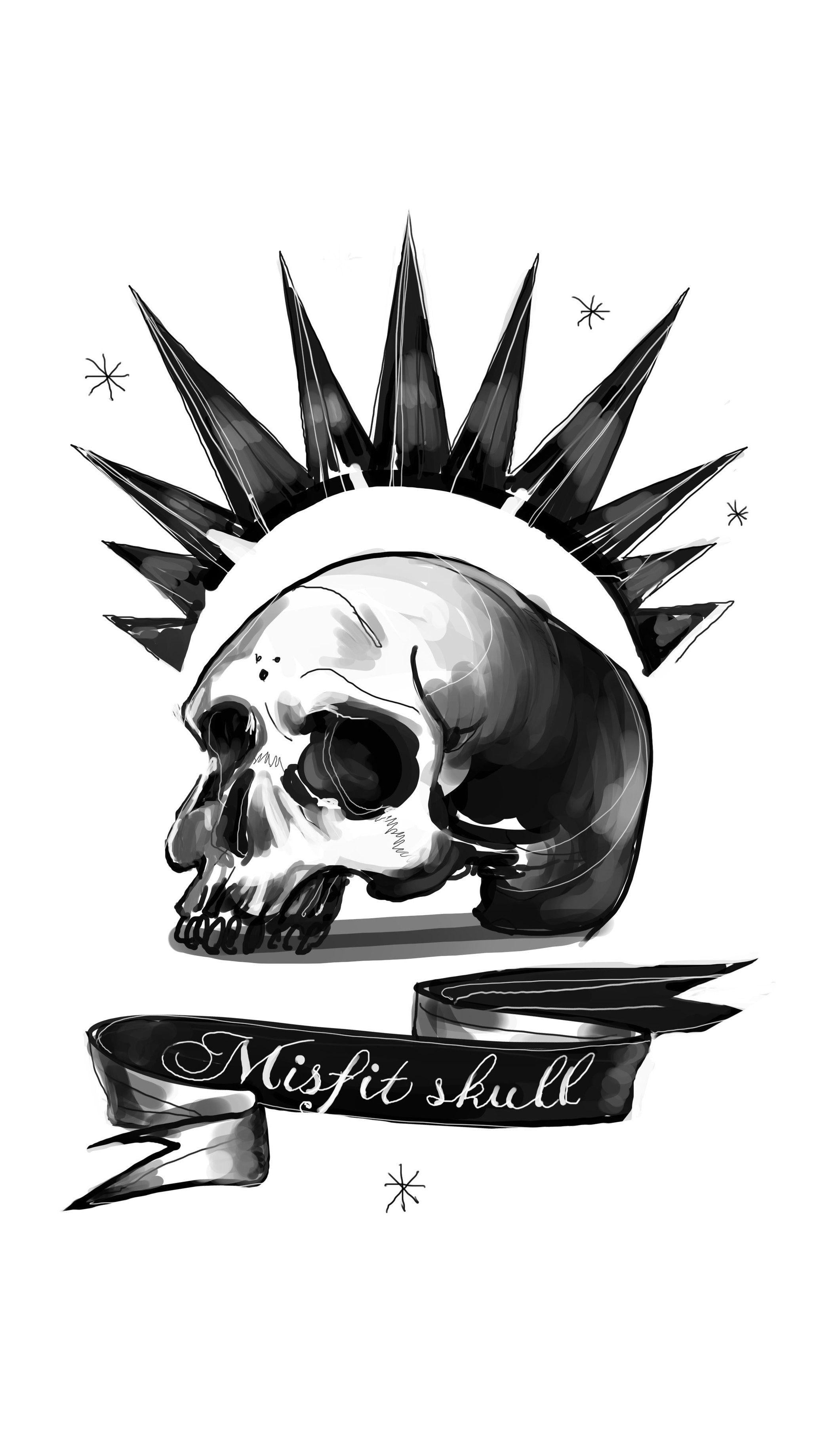 2068x3677 No Spoilers Made a Misfit Skull mobile wallpaper. Feel free