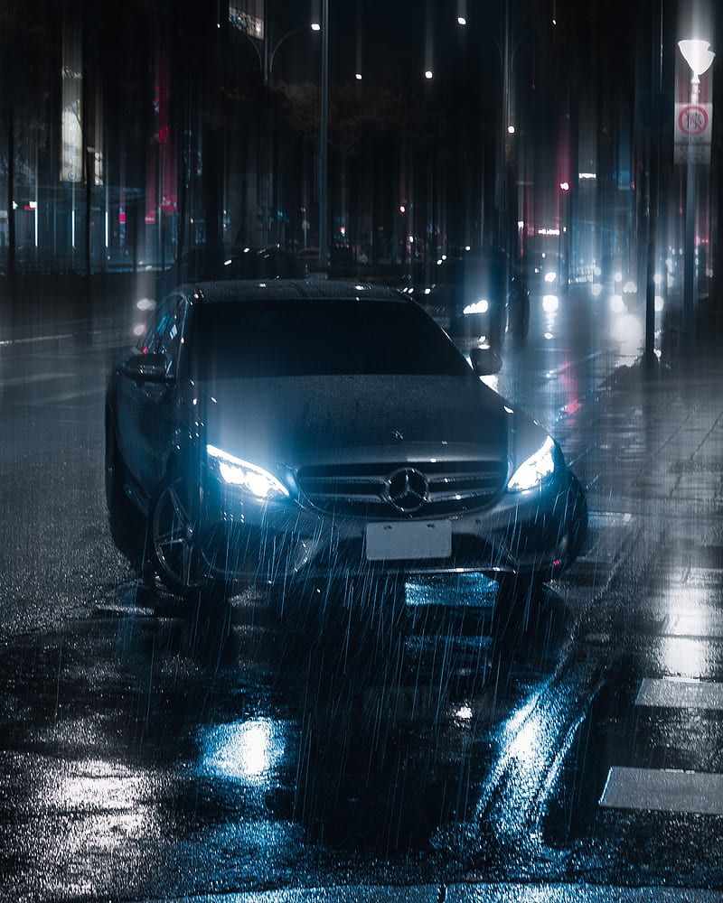 800x1000 Car, night, rain, light, street, HD phone wallpaper