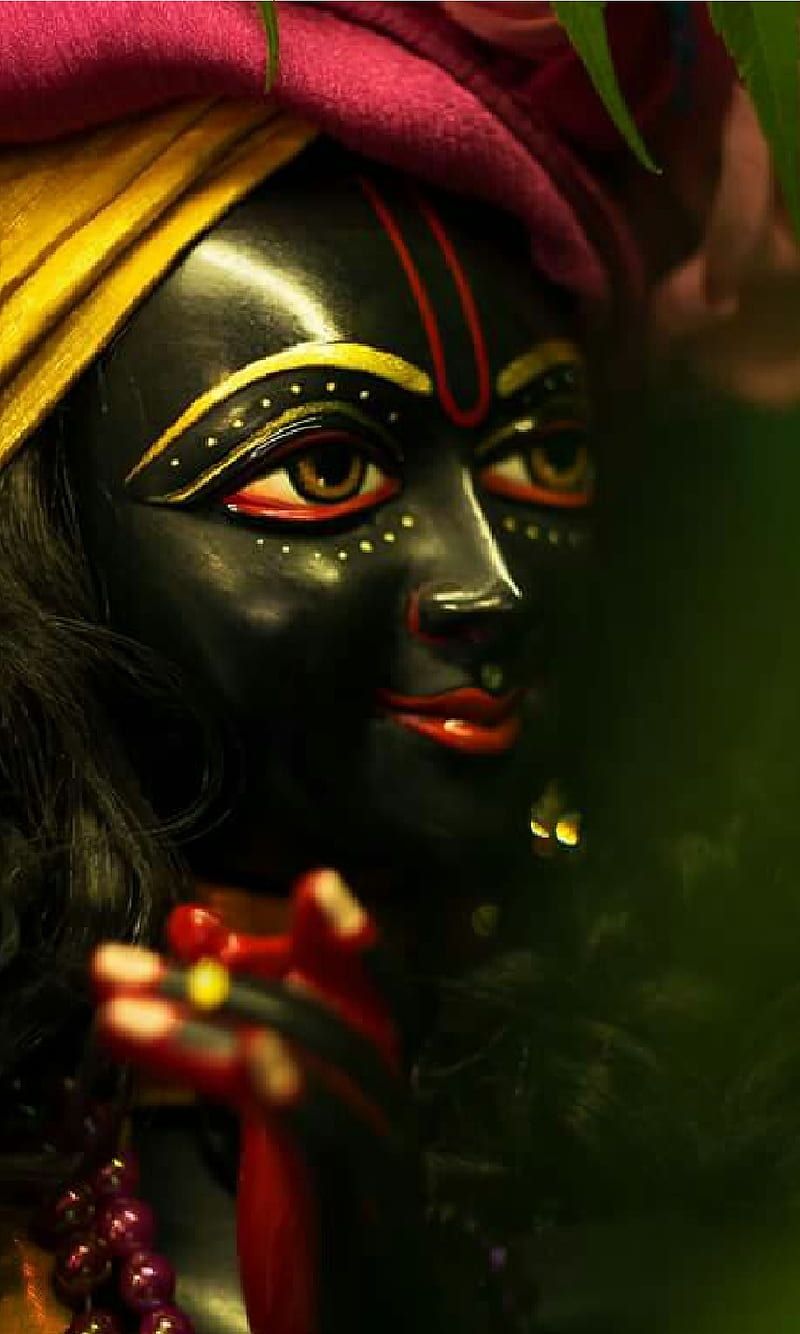 800x1334 HD krishna black wallpaper
