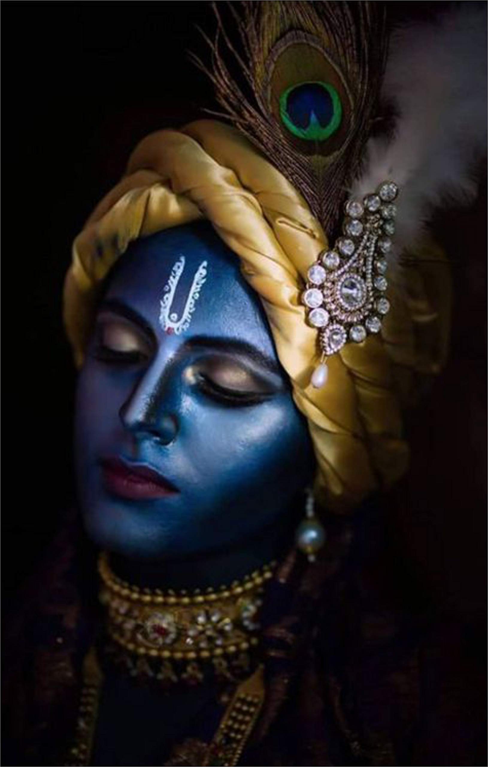 1630x2560 Printality Wall Photo Frame Lord Krishna LKD Printed Wall Hanging Big Size 12 x 18 inches Photo Frames for Wall Decoration Hanging Frames for Indoor