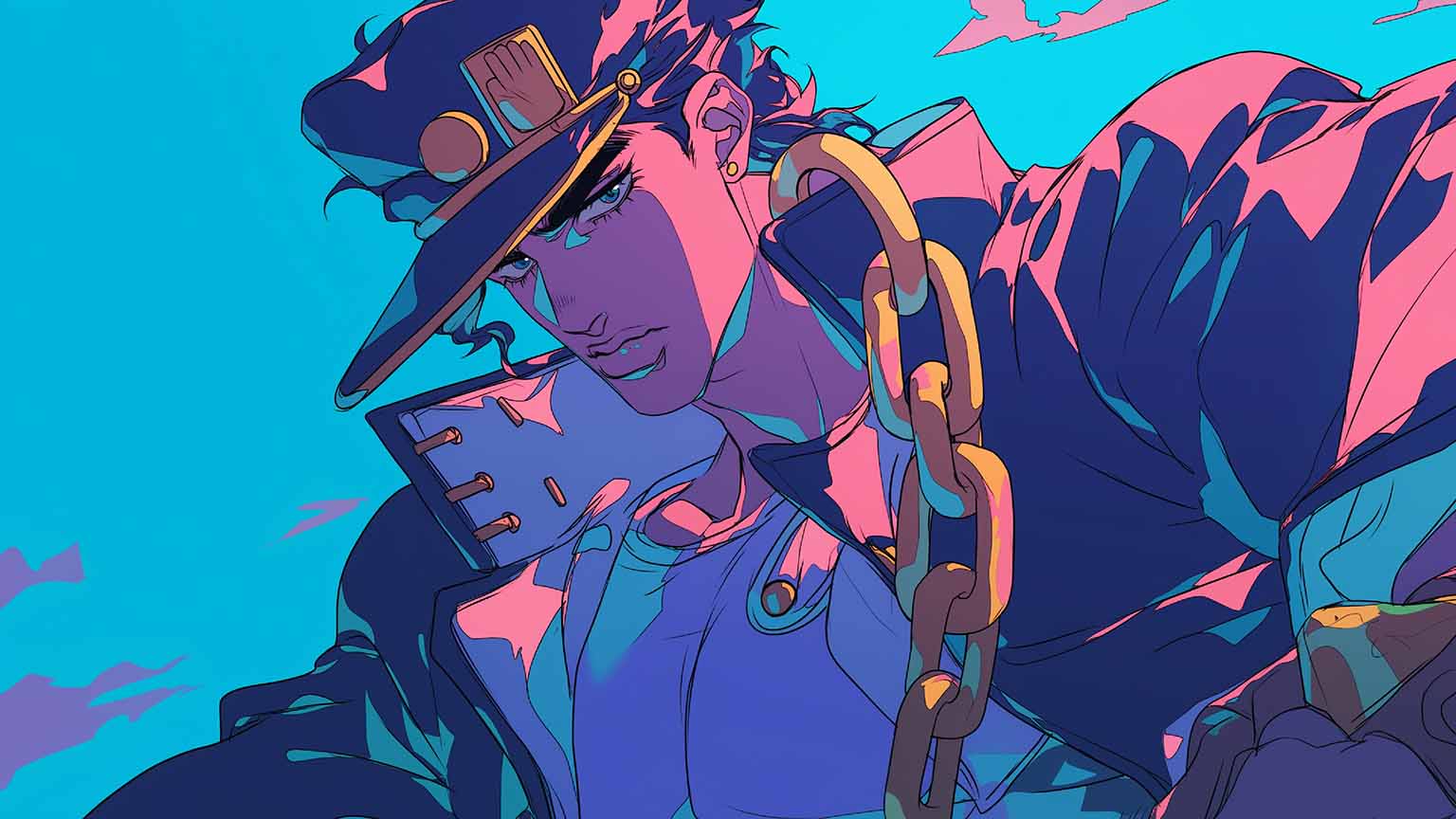 1536x864 JoJo's Bizarre Jotaro Kujo Star Platinum Desktop Wallpaper 4K