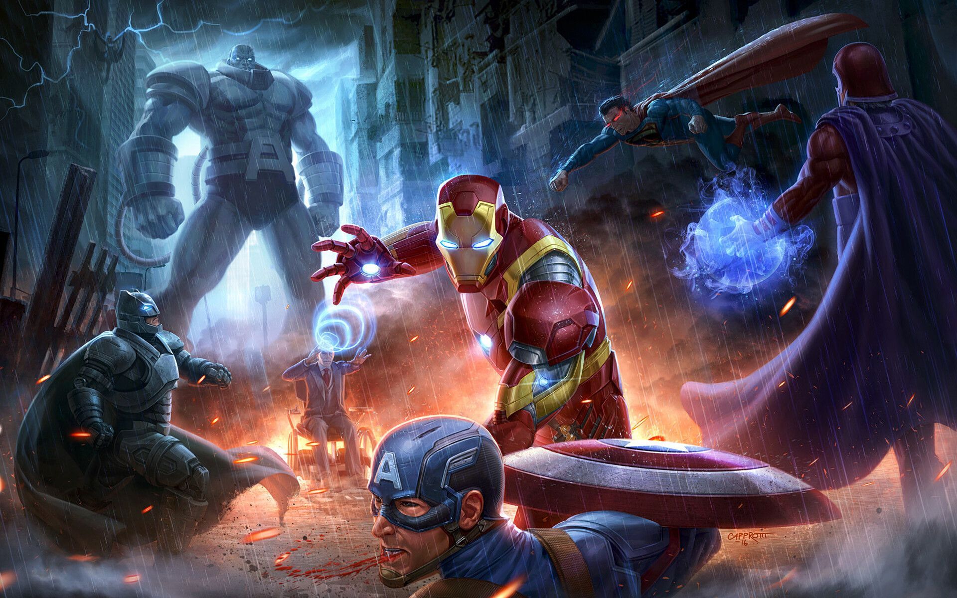 1920x1200 DC vs. Marvel Wallpaper