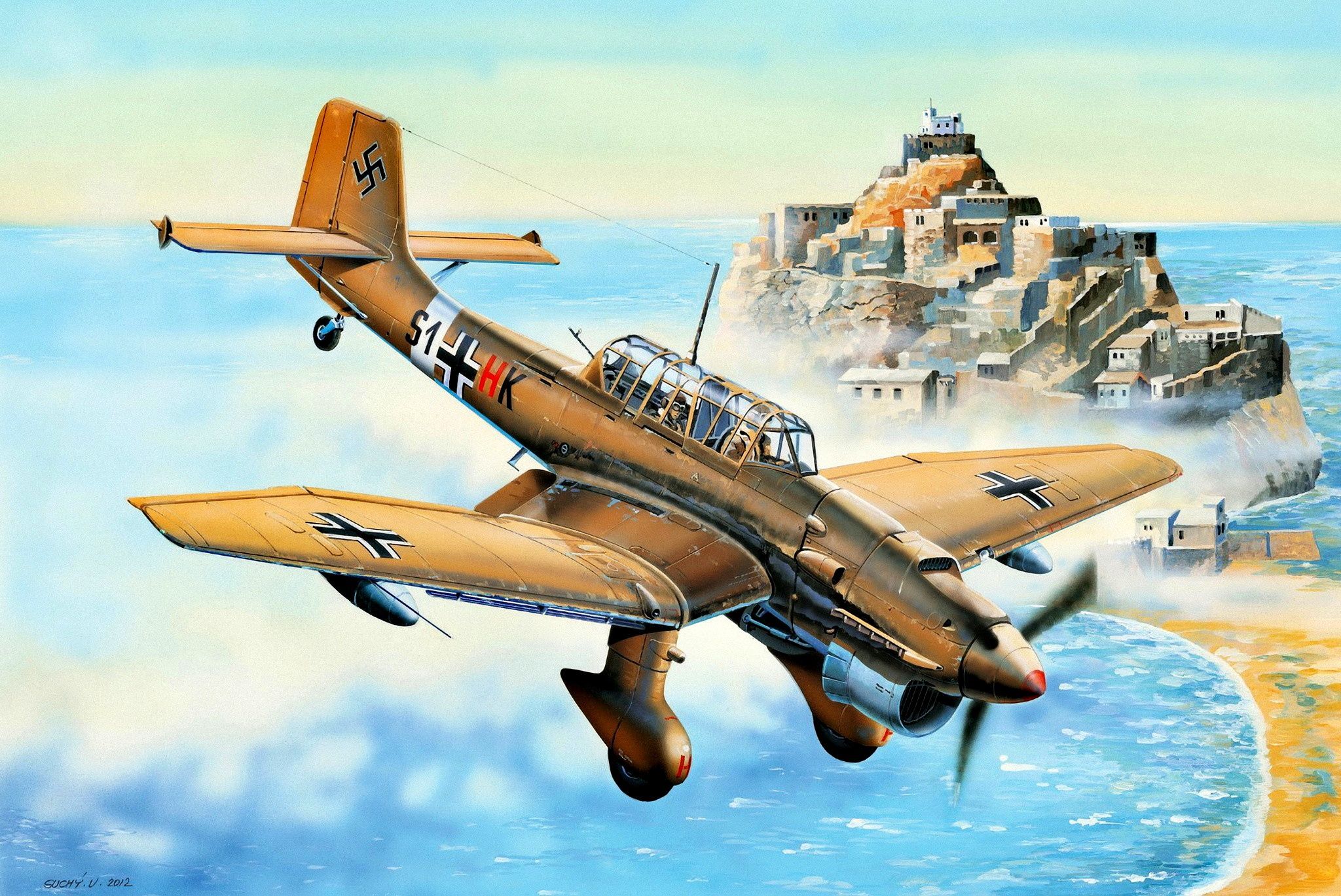 2048x1369 Wallpaper Junkers, Ju Stuka, External Fuel Tank, Ju 87R, Far Dive Bomber For Mobile And Desktop, Section авиация, Resolution 2048x1369