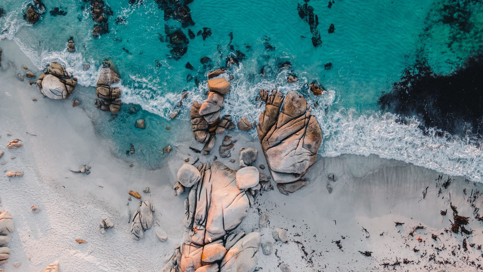 1920x1080 Aerial Beach Rock View Wallpaper, HD Nature 4K Wallpaper, Image and Background