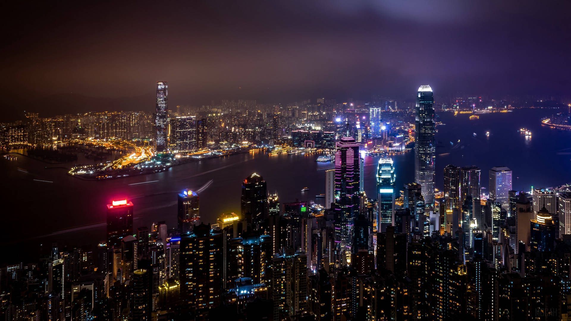1920x1080 Night City Aesthetic Wallpaper