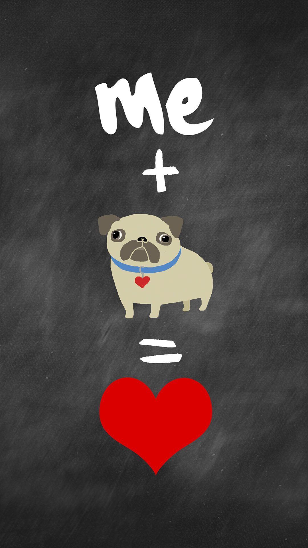 1080x1920 Cartoon Pug Wallpaper