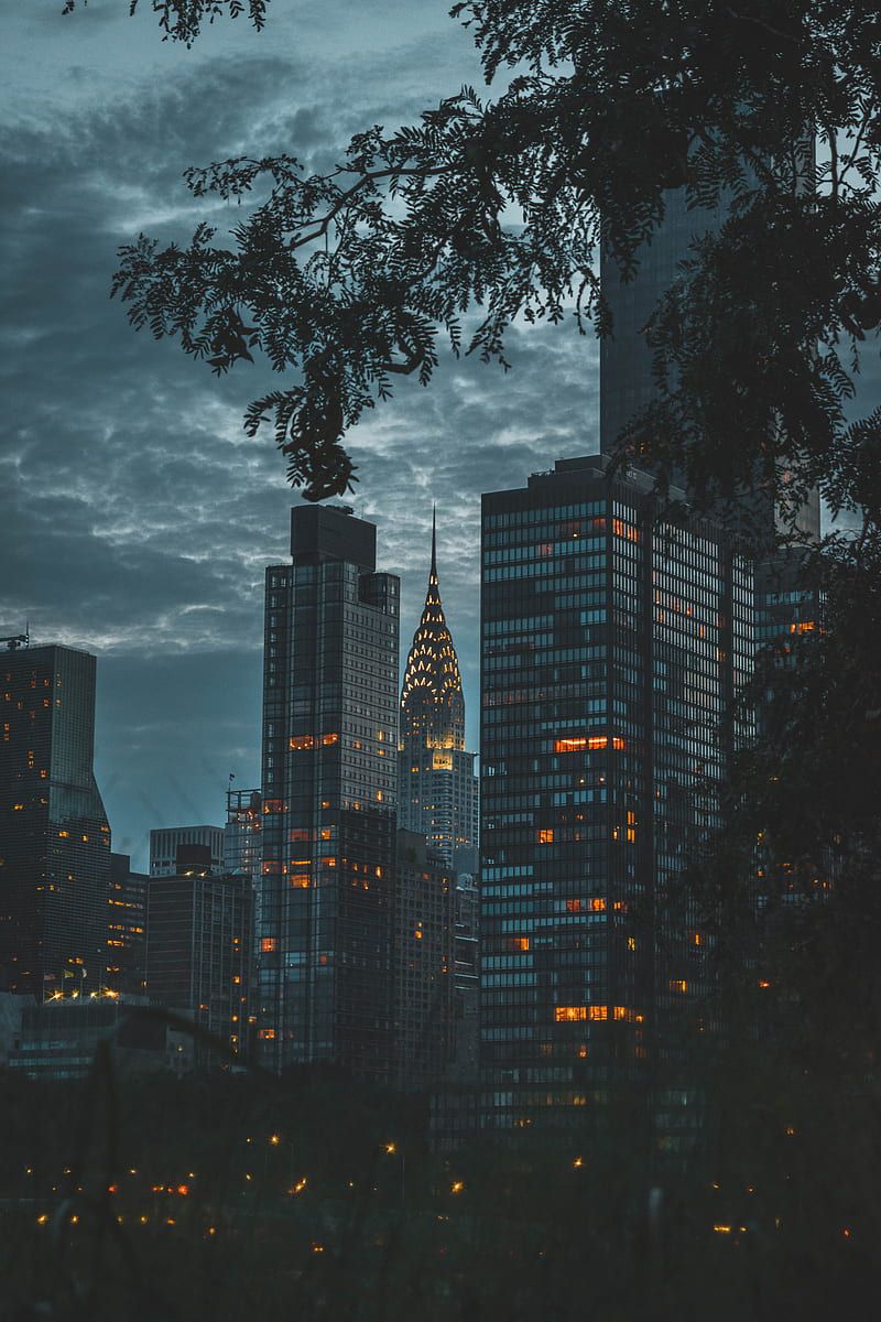 800x1200 Architecture, night city, twilight, new york, usa, HD phone wallpaper