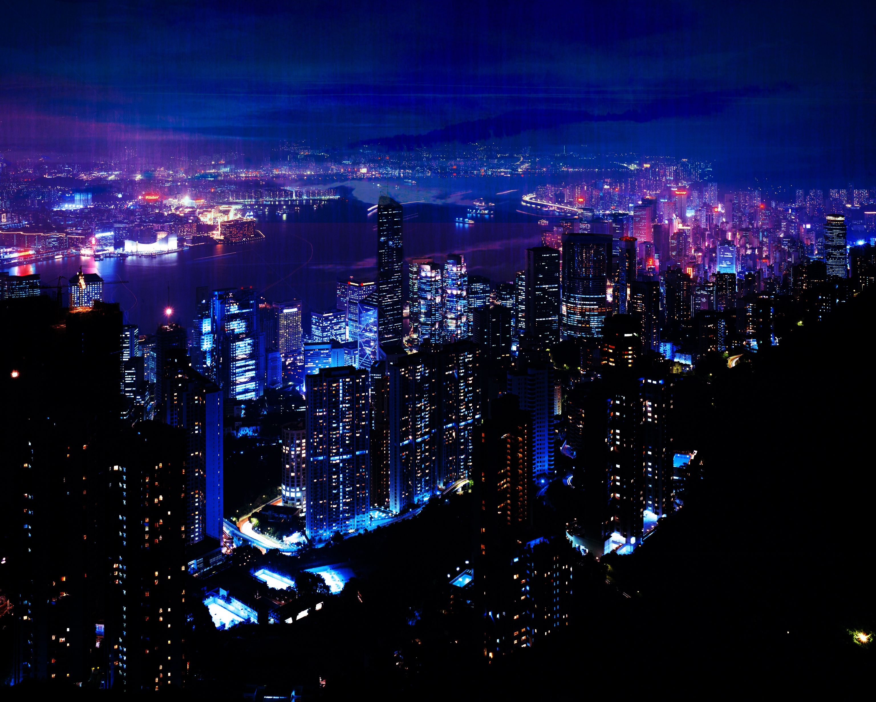 3072x2461 night, city, sky Wallpaper, HD City 4K Wallpaper, Image and Background