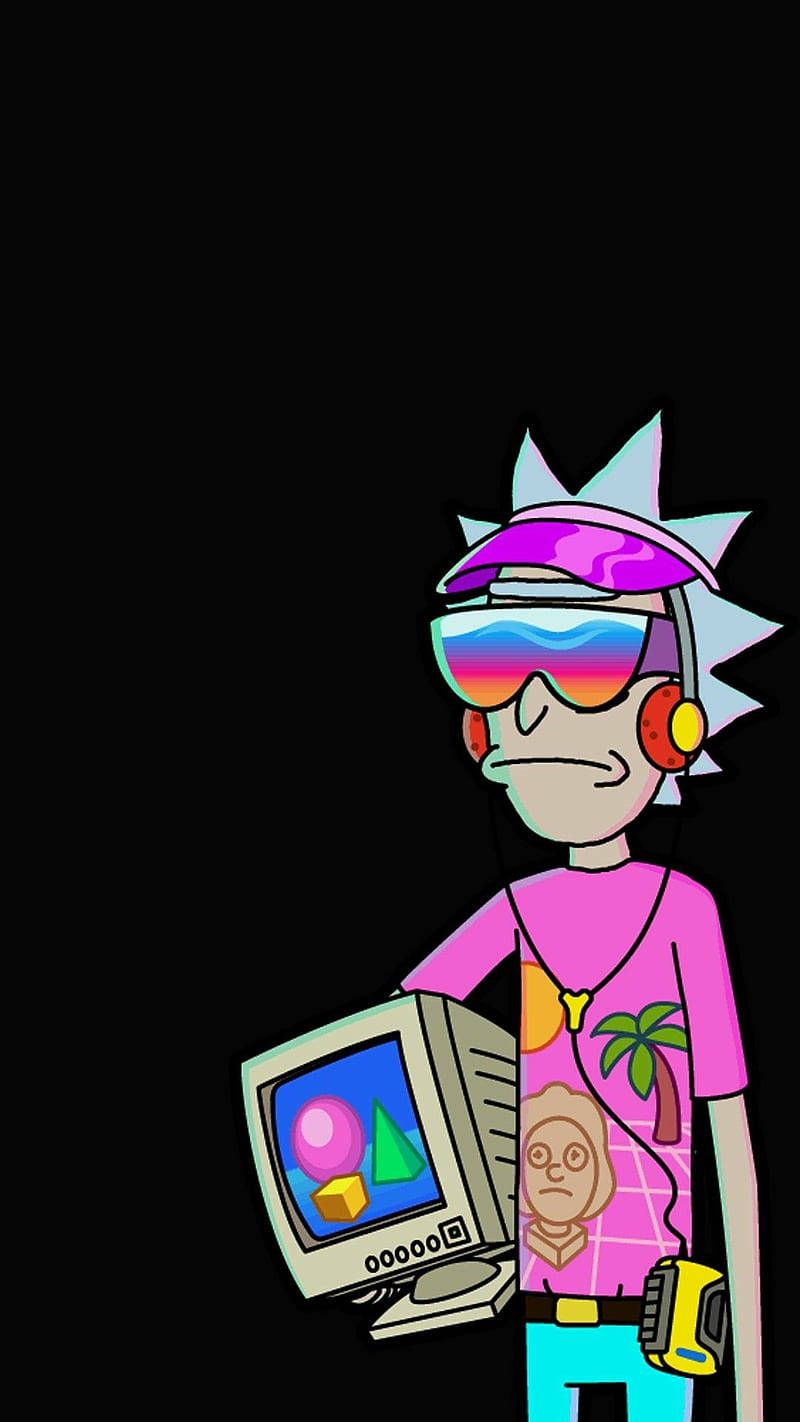 800x1422 Download Rick And Morty Phone Y2k Wallpaper