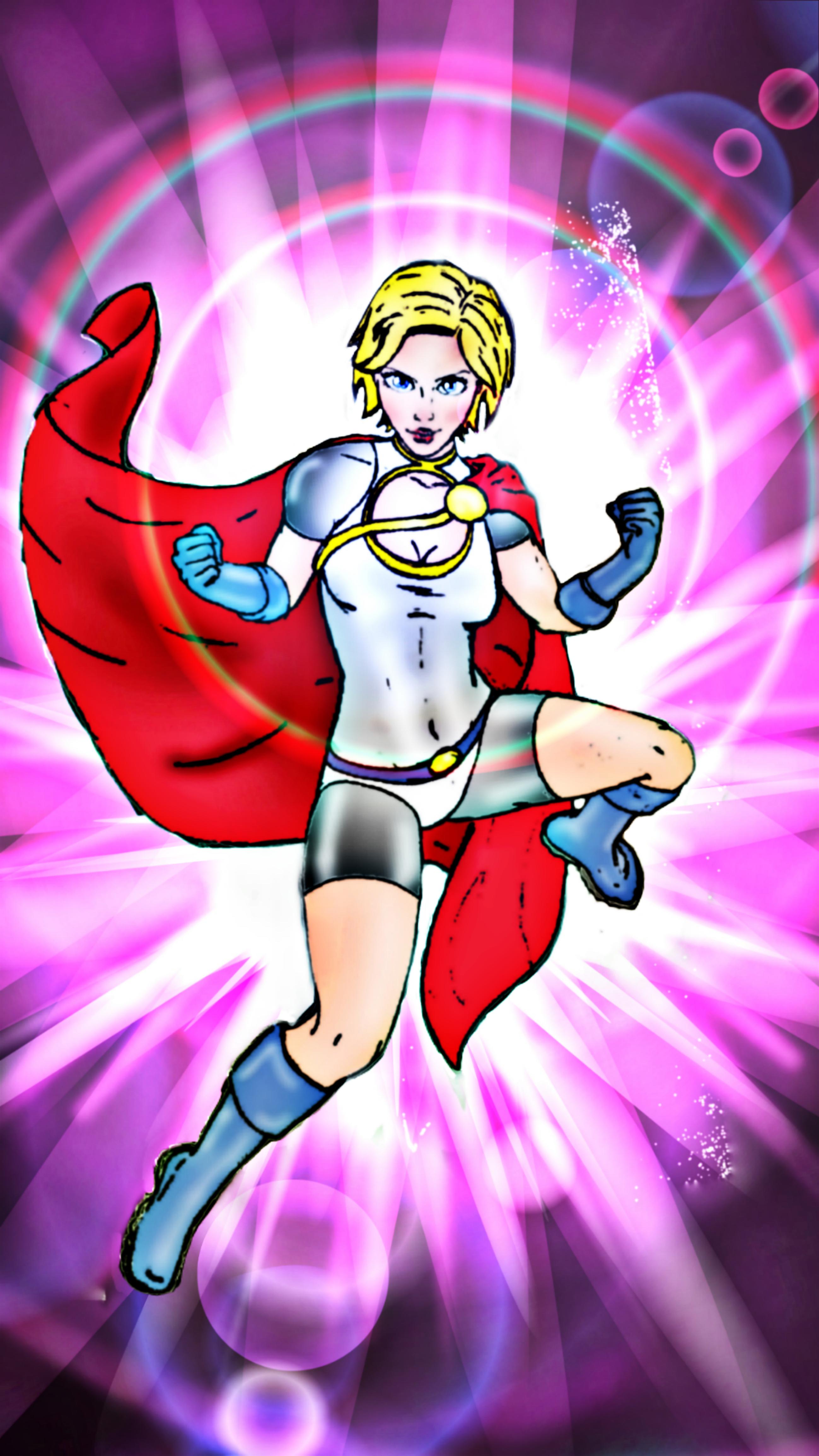 2598x4618 Fan Art I made a Power Girl wallpaper for my phone, what you think?