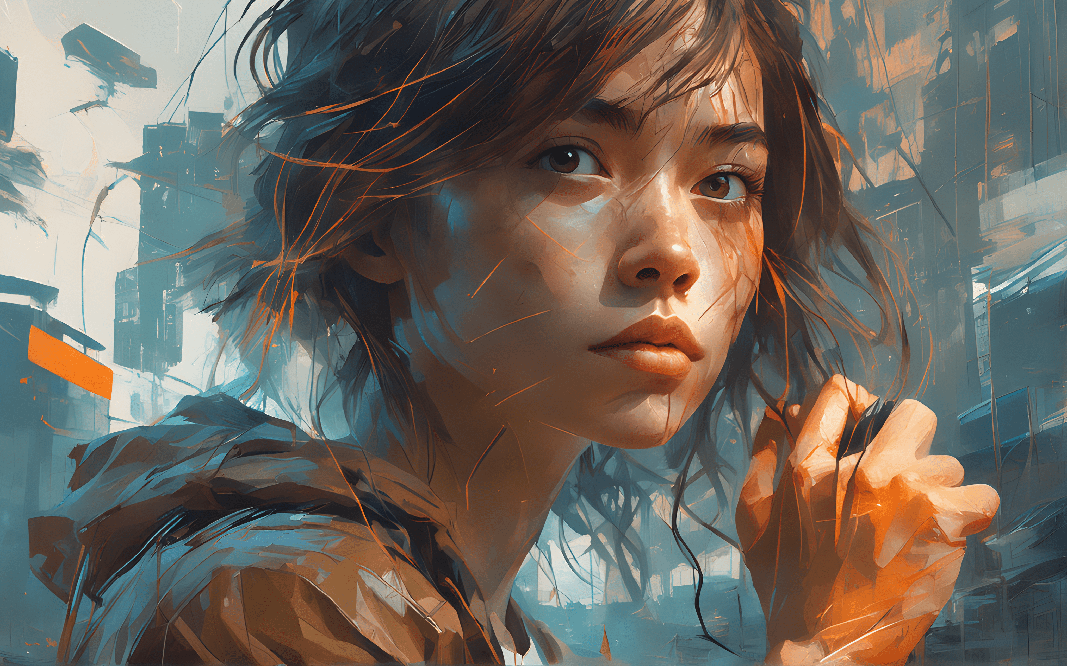 4096x2560 4k AI Girl Wallpaper
