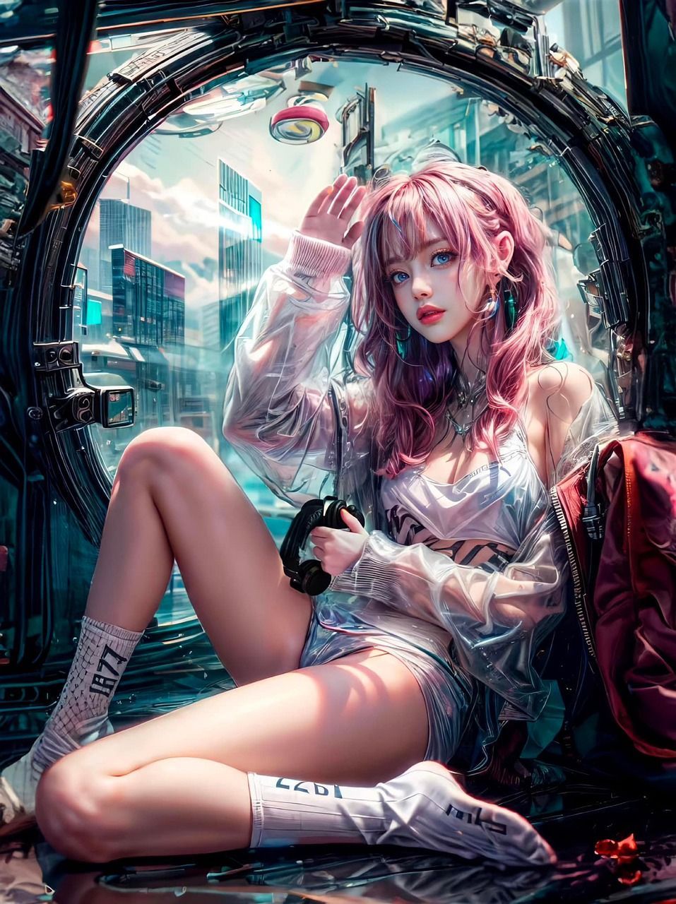957x1280 Download Ai Generated Woman Cute. Royalty Free Stock Illustration Image