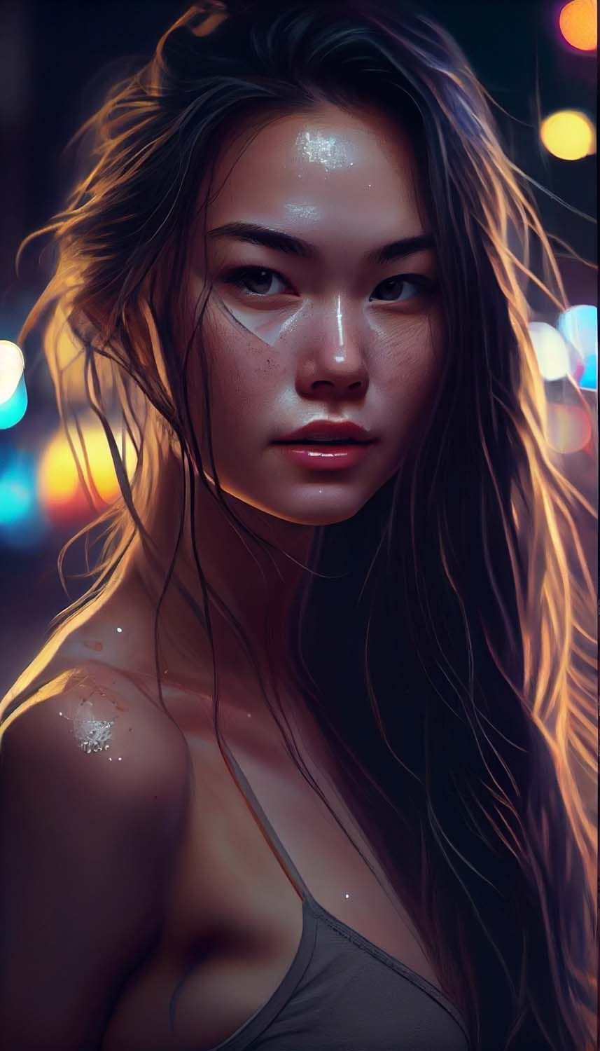 857x1500 AI Girl Tablet Wallpaper