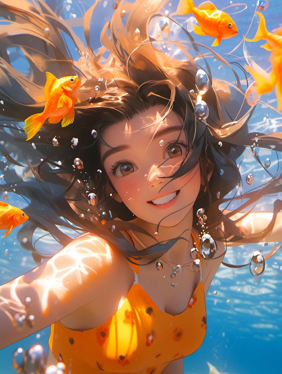 965x1280 Download Ai Generated Girl Anime. Royalty Free Stock Illustration Image