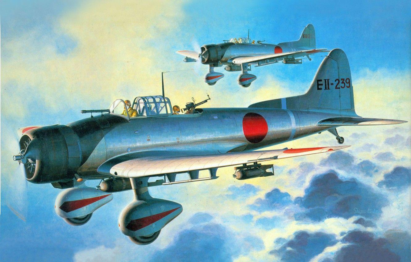 1332x850 Wallpaper The Sky, Figure, Art, Bombers, Deck, Single Engine