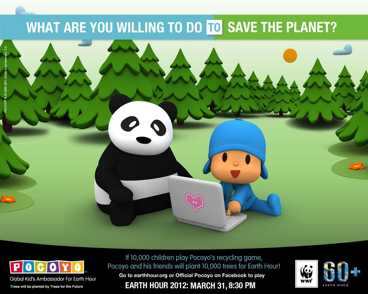 1280x1024 Pocoyo Plays Big Part in Earth Hour Initiative
