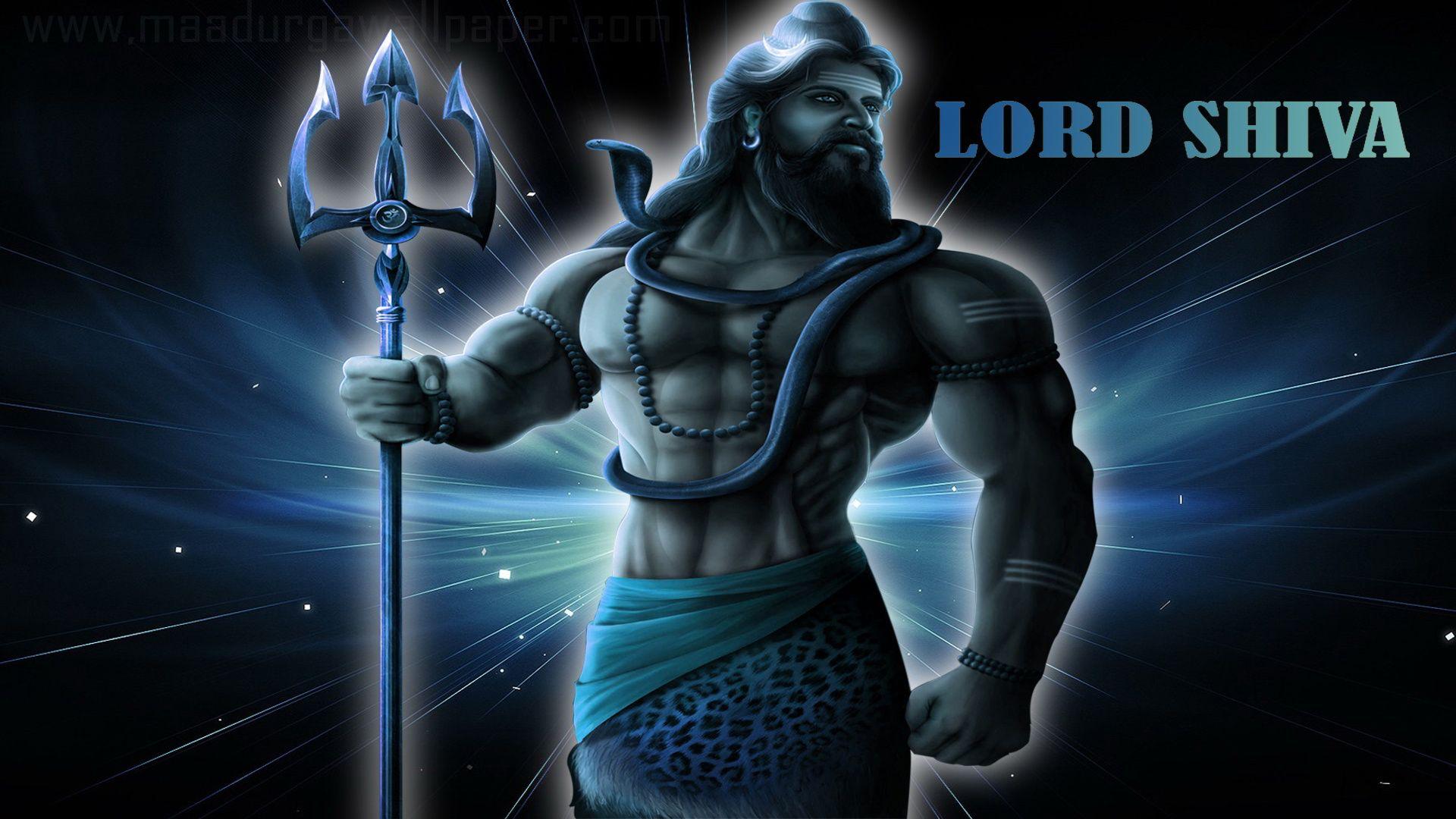 1920x1080 Lord Shiva depicted in muscular shape wallpaper