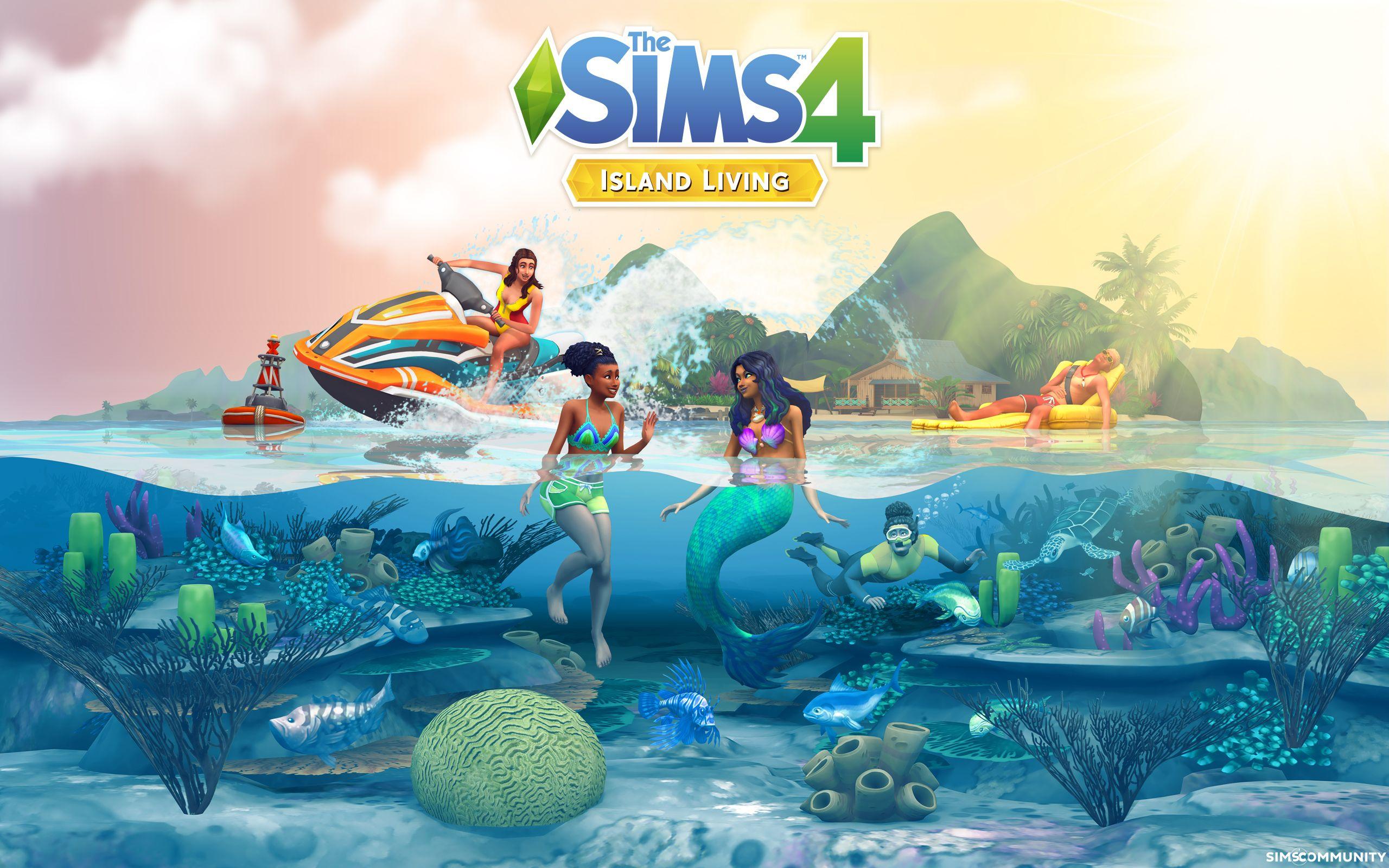 2560x1600 The Sims 4 Island Living: Desktop and Smartphone Wallpaper