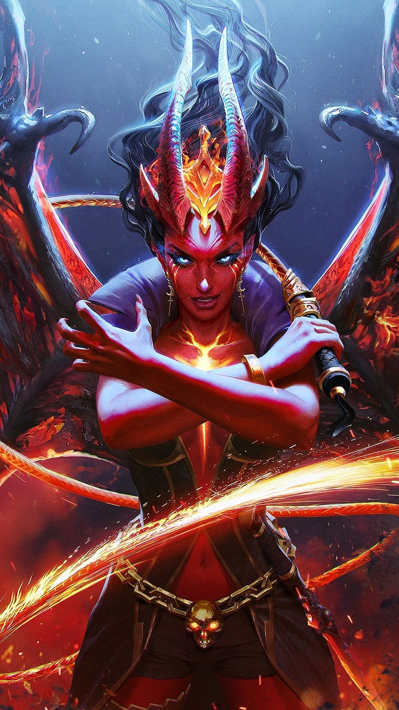 800x1422 HD queen of pain wallpaper