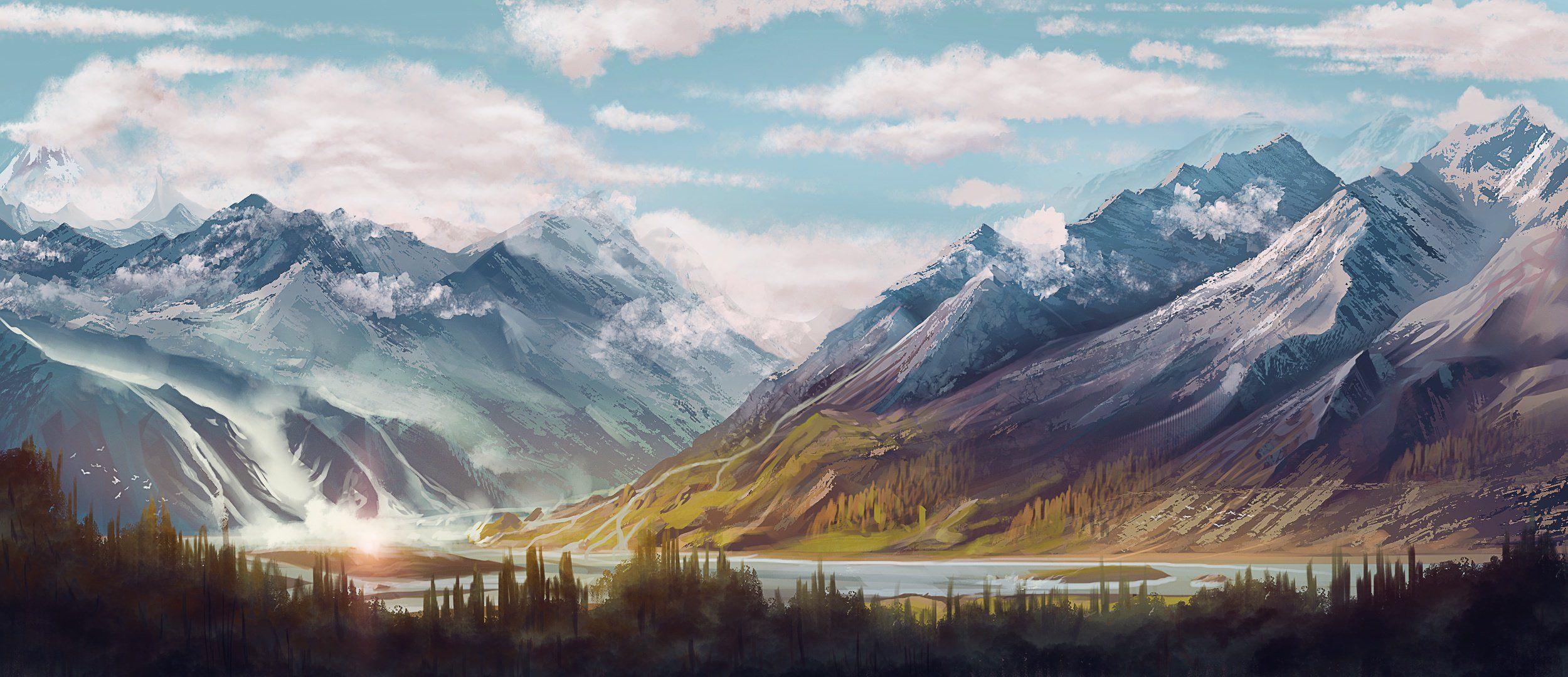 2500x1080 Fantasy Landscape Wallpaper 5