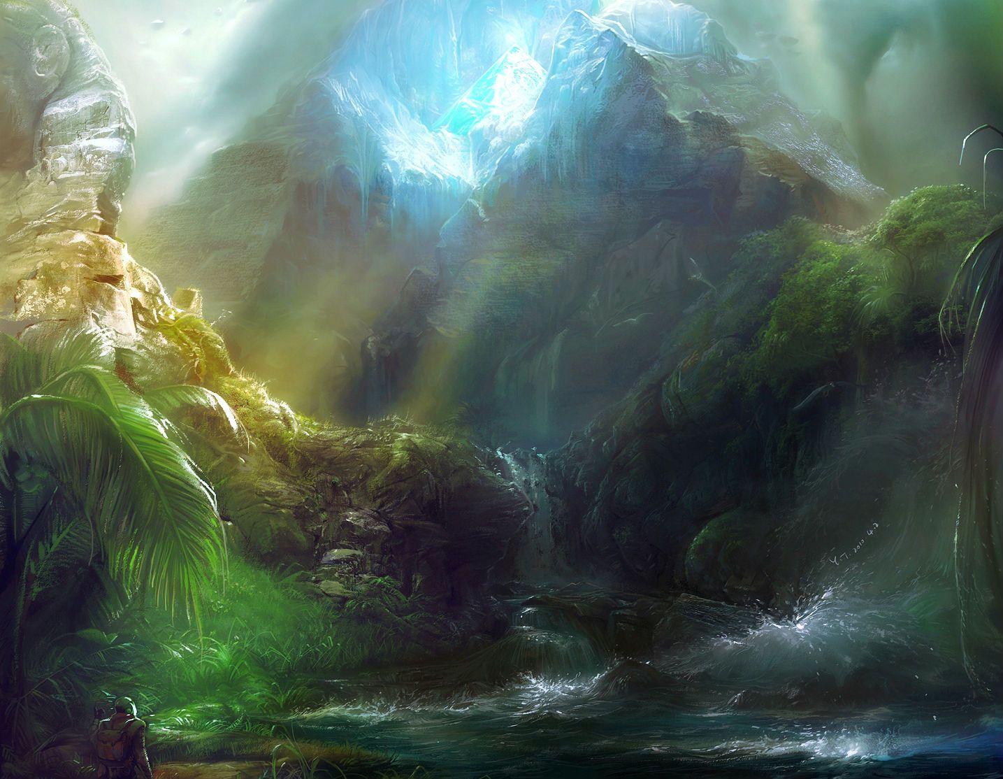 1435x1114 Free download Fantasy Landscape Wallpaper Best HD Wallpaper