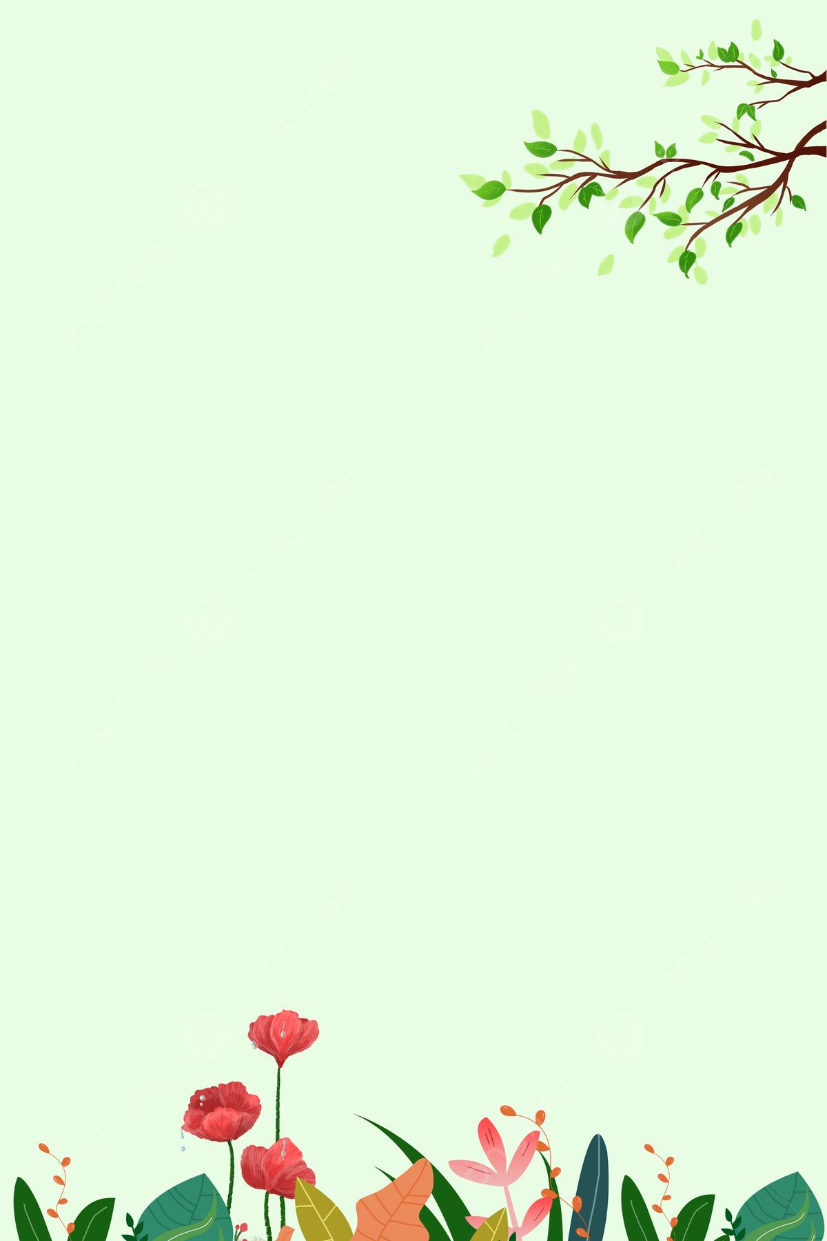 1200x1799 Green Beautiful Ppt Background H5 Background Wallpaper Image For Free Download